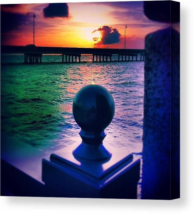 Bridge Canvas Print featuring the photograph Taken From The Event Center In Punta by Michelle Huey