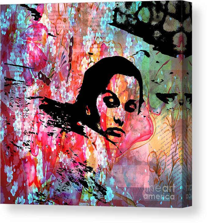 Girl Canvas Print featuring the photograph Tangled in Textures by Randi Grace Nilsberg