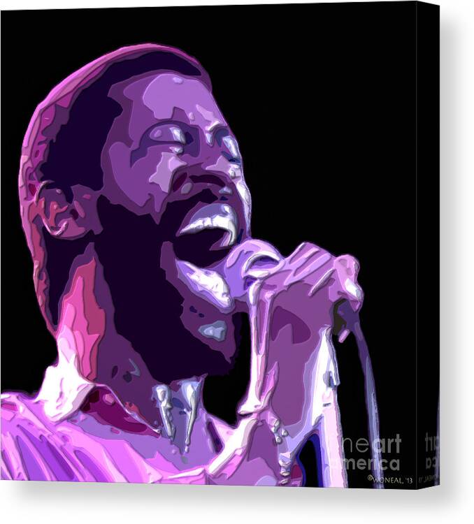Faces Canvas Print featuring the digital art Teddy Pendergrass by Walter Neal