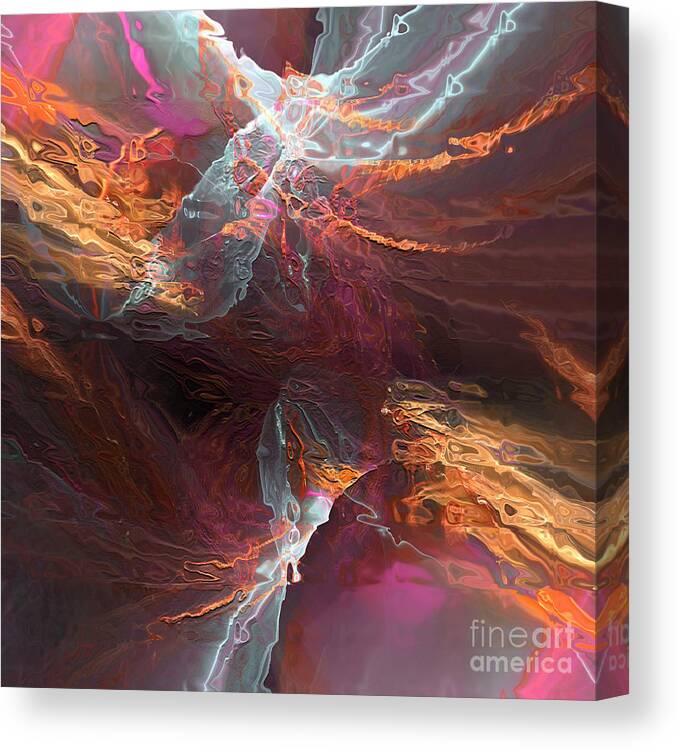 Water Canvas Print featuring the digital art Texture Splash by Margie Chapman