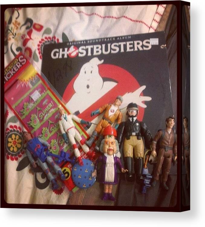 Ghostbusters Canvas Print featuring the photograph Thanks @bricabracrecords For All This by Jamie Curran