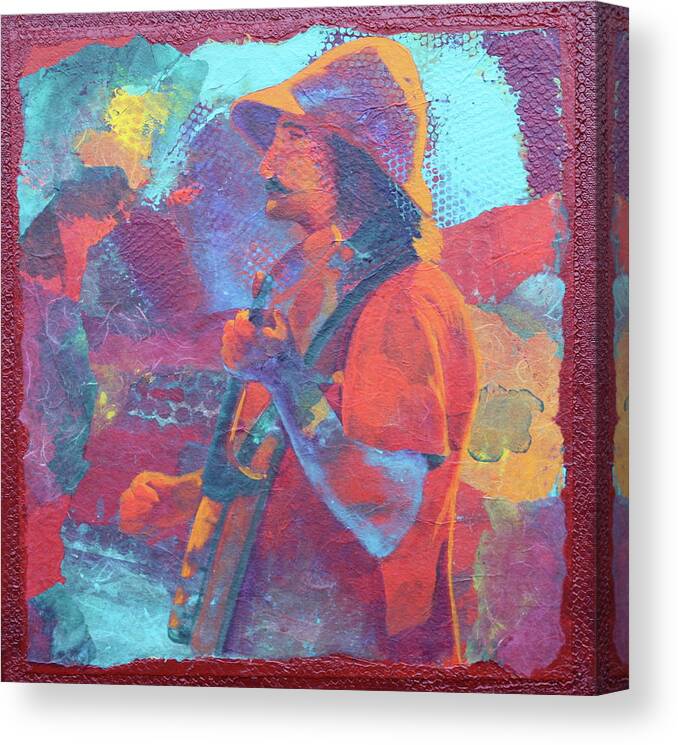 Banjo Player Canvas Print featuring the painting The Banjo Player by Nancy Jolley