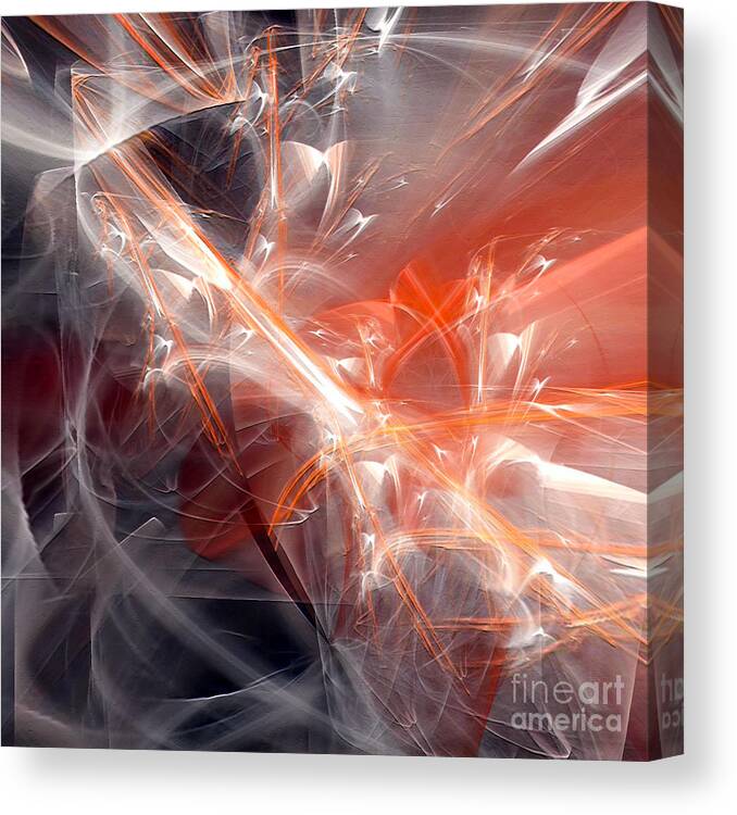 Abstract Canvas Print featuring the digital art The Battle by Margie Chapman