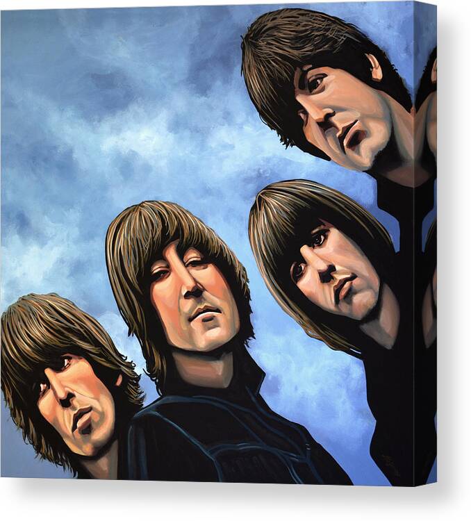 The Beatles Canvas Print featuring the painting The Beatles Rubber Soul by Paul Meijering