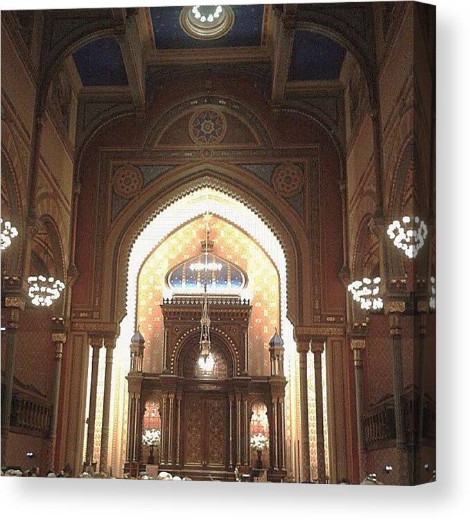 Newyorkcity Canvas Print featuring the photograph The Beautiful Central Synagogue Of by Christopher M Moll