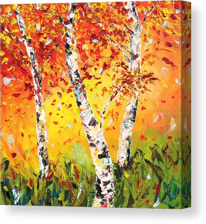 Autumn Canvas Print featuring the painting The Change by Meaghan Troup