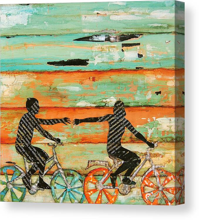 Couple Canvas Print featuring the painting The Chase by Danny Phillips