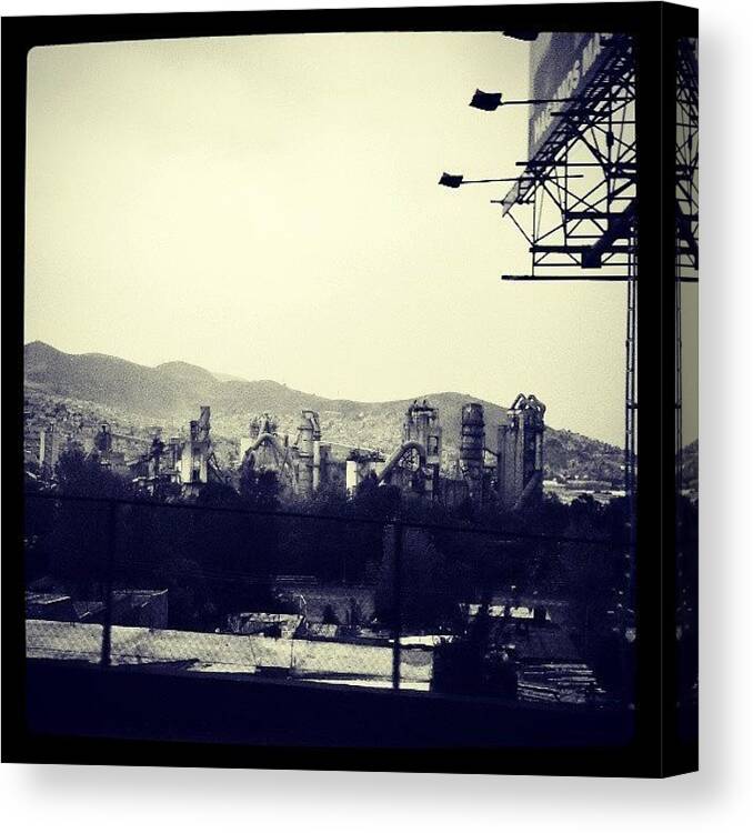 Refinery Canvas Print featuring the photograph The City by Joe Giampaoli