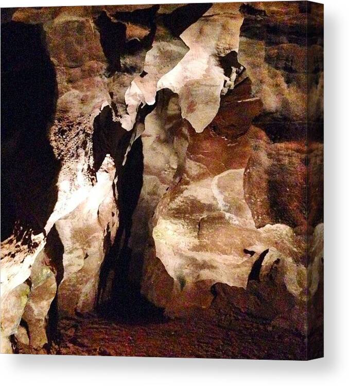 Spelunking Canvas Print featuring the photograph The Coolest #cave #adventure Ever by Heidi Lyons