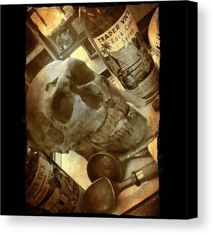 Skull Canvas Print featuring the photograph The Death Of Me by Heather Ennis
