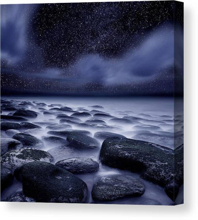Night Canvas Print featuring the photograph The Edge of Forever by Jorge Maia