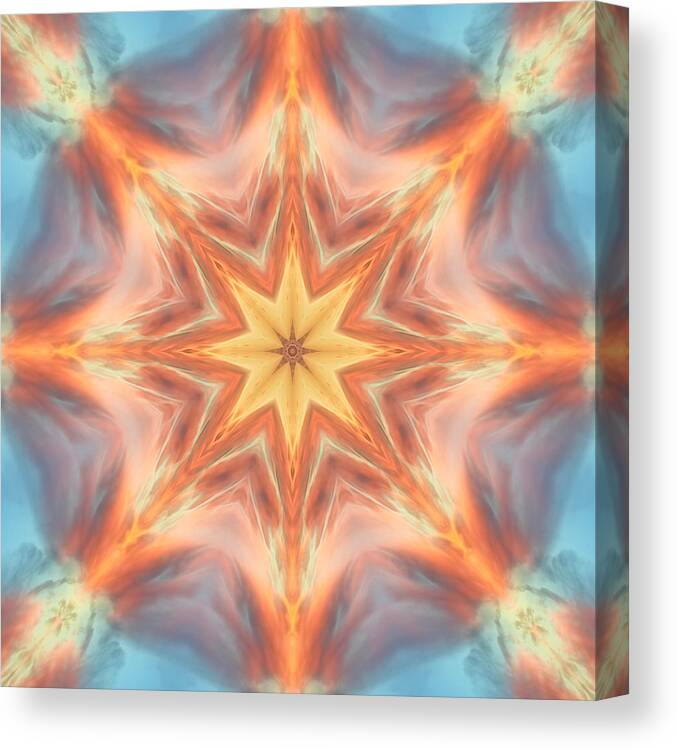 Mandala Canvas Print featuring the digital art The Fire From Within Mandala by Beth Venner