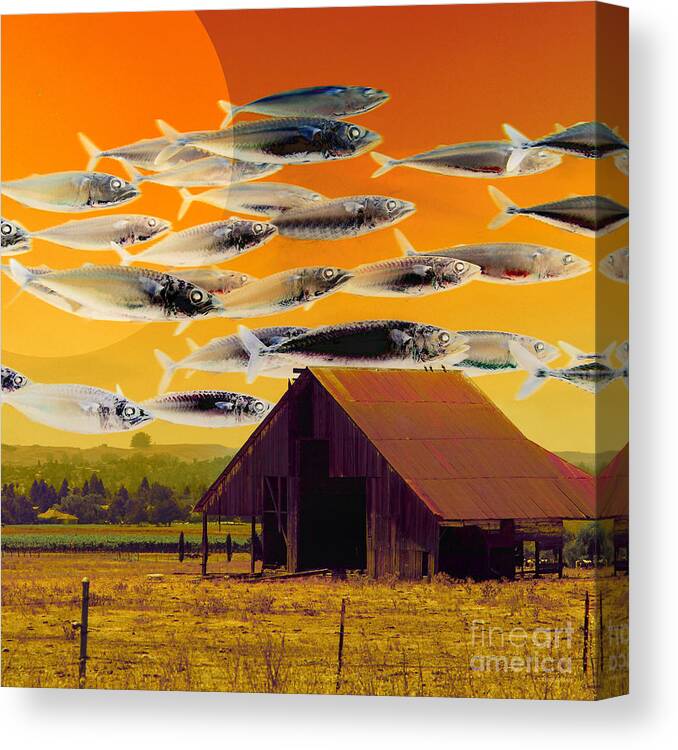Landscape Canvas Print featuring the photograph The Fish Farm 5D24404 Square by Wingsdomain Art and Photography