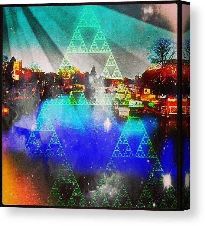  Canvas Print featuring the photograph The Fractal Jumpgate by TaNaSen Digital