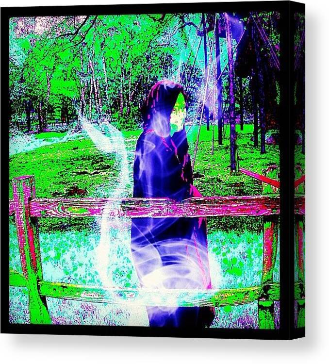 Instagramtags Canvas Print featuring the photograph The Lady Of The Forest Materialises by Urbane Alien