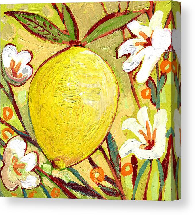 Lemon Canvas Print featuring the painting The NeverEnding Story No 2b by Jennifer Lommers