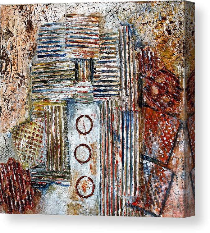 The Old Mine Canvas Print featuring the mixed media The Old Mine by Bellesouth Studio