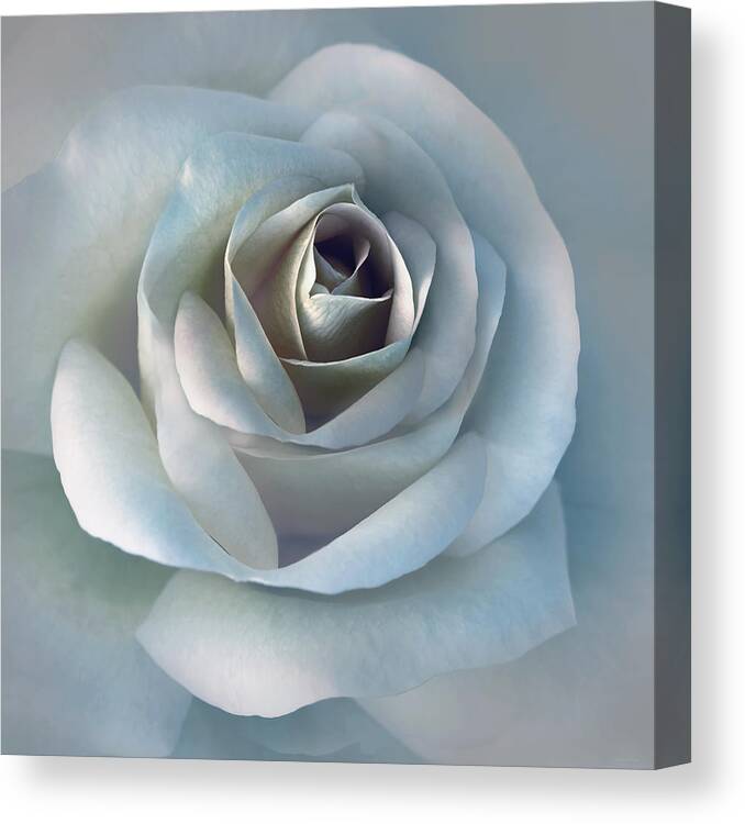Rose Canvas Print featuring the photograph The Silver Luminous Rose Flower by Jennie Marie Schell