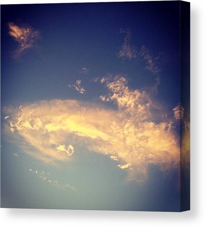 Clouds Canvas Print featuring the photograph The Sky after an Evening Walk by Victor Varela