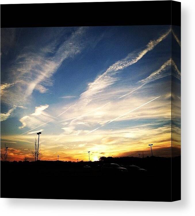 Jlibhighschool Canvas Print featuring the photograph The Sky Never Ceases To Amaze Me by Anthony Sclafani