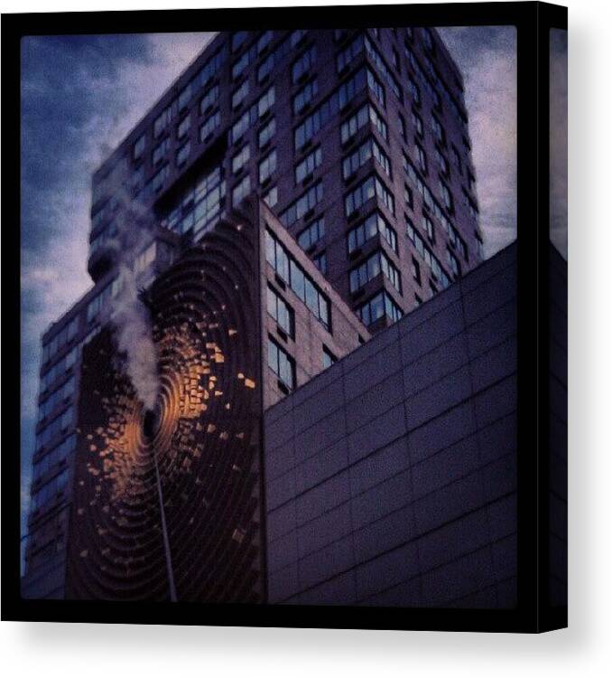 Newyork Canvas Print featuring the photograph The Smoking Sun Of Union Square by Rachel Waters