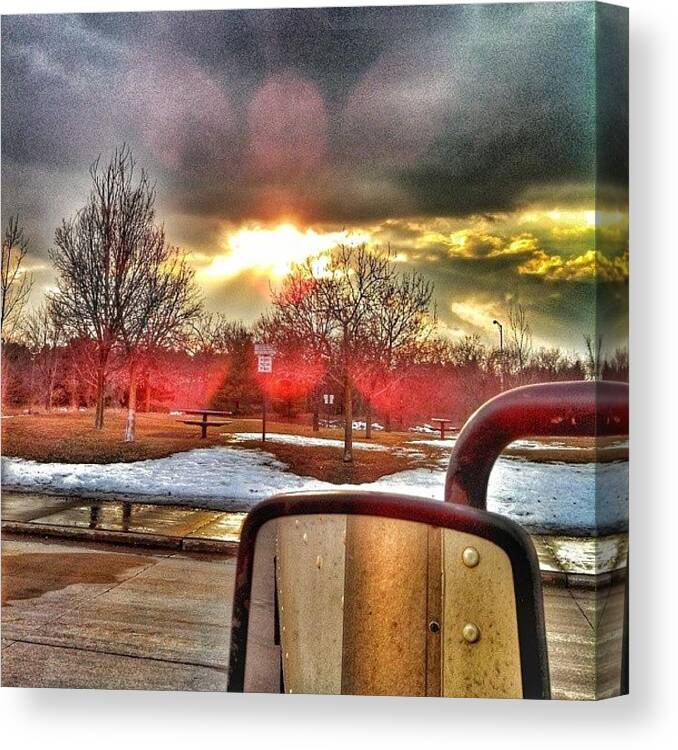  Canvas Print featuring the photograph The Sun Tried Coming Out...for A Minute! by Andrew Maciejewski