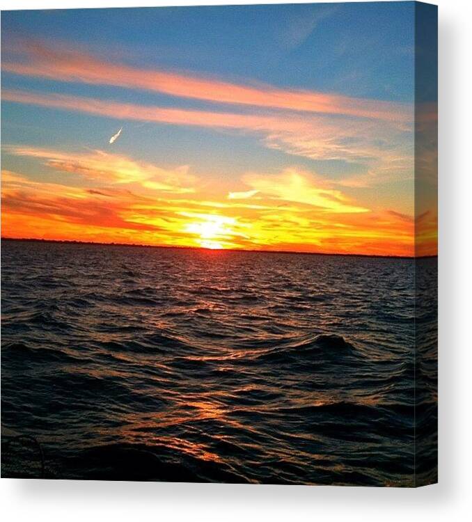 My_daily_sun Canvas Print featuring the photograph The Sunset Matched By Yesterdays by Donny Seelhoff