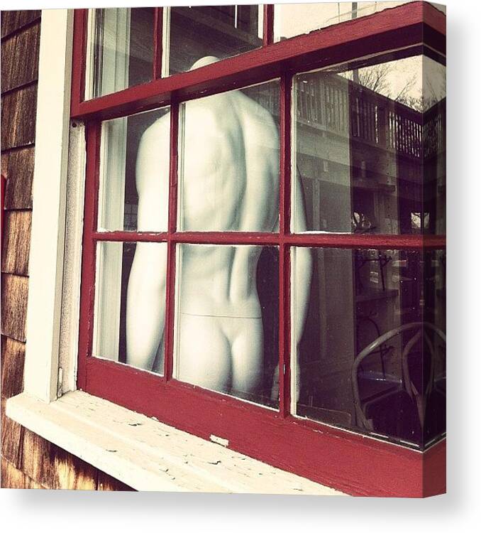 Tagstagramers Canvas Print featuring the photograph The Things People Leave In Windows :) by H Mackenzie