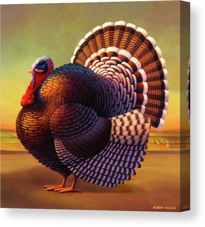  Turkey Canvas Print featuring the painting The Turkey by Robin Moline