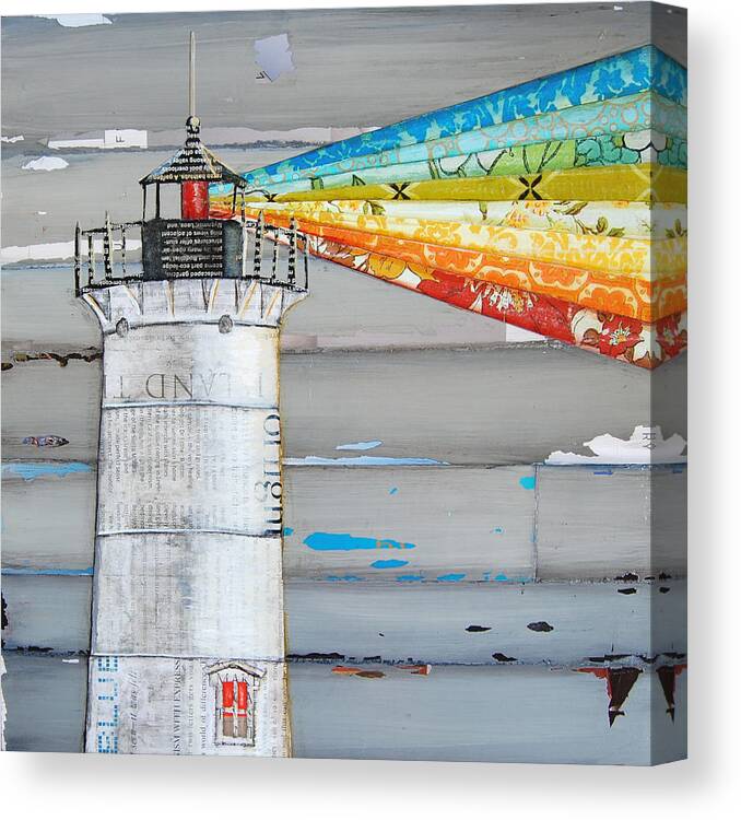 Lighthouse Canvas Print featuring the painting There Is A Light That Never Goes Out by Danny Phillips