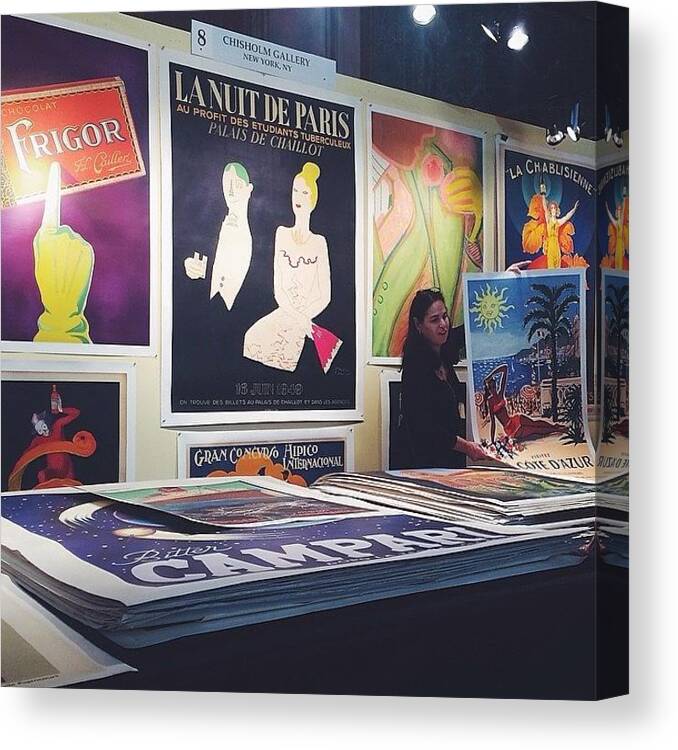 Posters Canvas Print featuring the photograph These #parisian #posters Were From by Rachel Morris