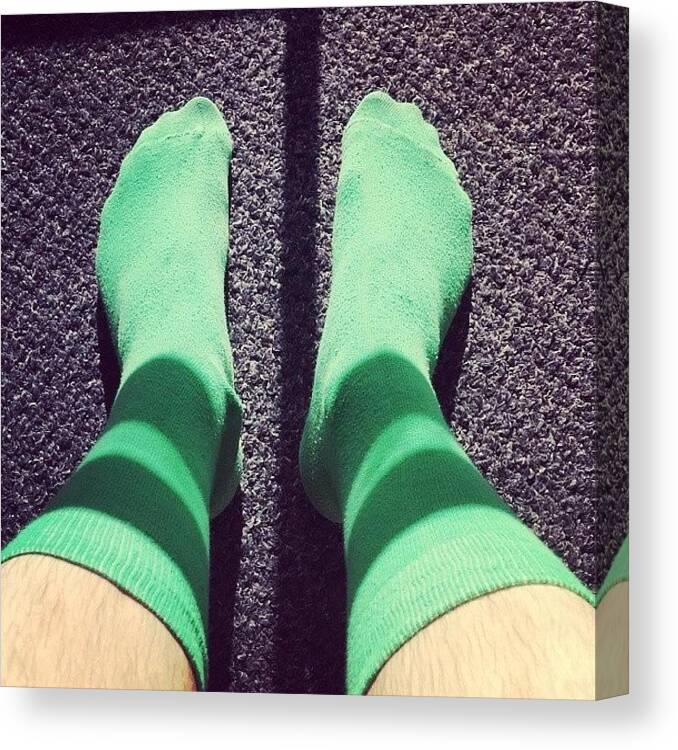 Greensocks Canvas Print featuring the photograph Thinking If The Environment N All That by Daniel Mitchell