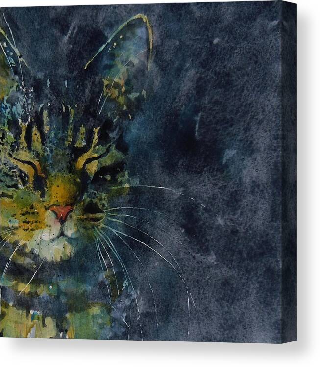 Tabby Canvas Print featuring the painting Thinking Of You by Paul Lovering