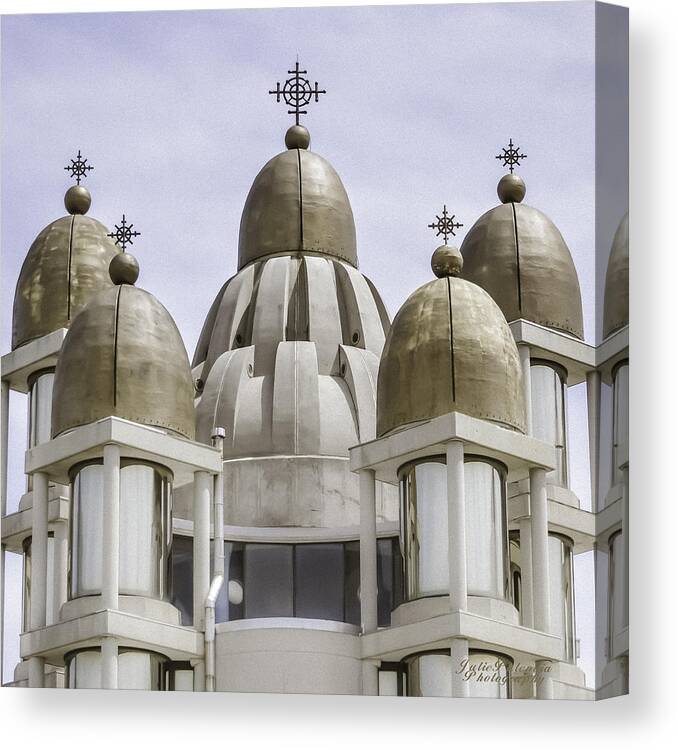 Gold Domes Canvas Print featuring the photograph Thirteen Gold Domes by Julie Palencia