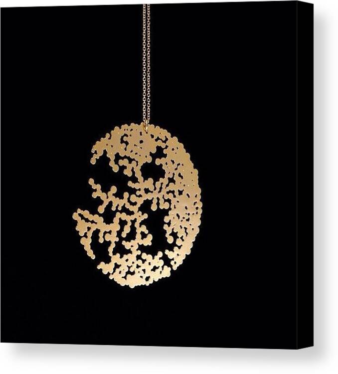 Oneofakind Canvas Print featuring the photograph This Necklace Created On A 3d Printer by Jennifer Augustine