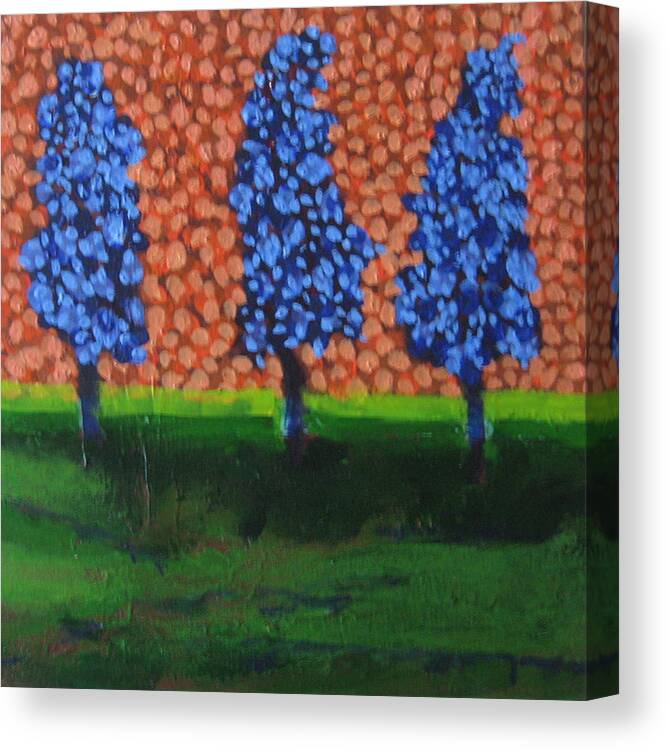 Trees Canvas Print featuring the painting Those Trees I Always See #9 by Edy Ottesen