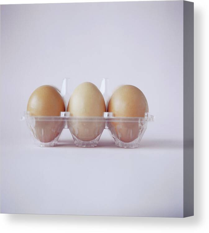 Egg Canvas Print featuring the photograph Three Eggs by Cristina Pedrazzini/science Photo Library