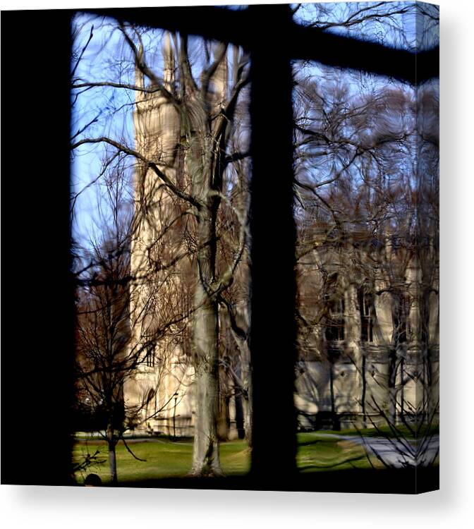 Groton School Canvas Print featuring the photograph Throgh the window by Marysue Ryan