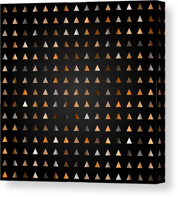 Abstract Digital Algorithm Rithmart Canvas Print featuring the digital art Tiles.orange.1 by Gareth Lewis