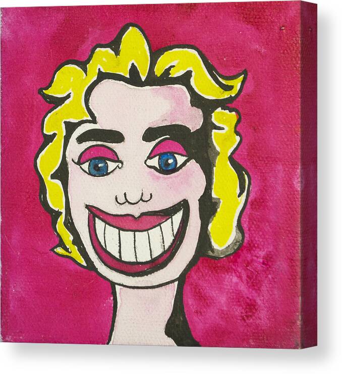 Marilyn Monroe Canvas Print featuring the painting Tillie as Marilyn by Patricia Arroyo