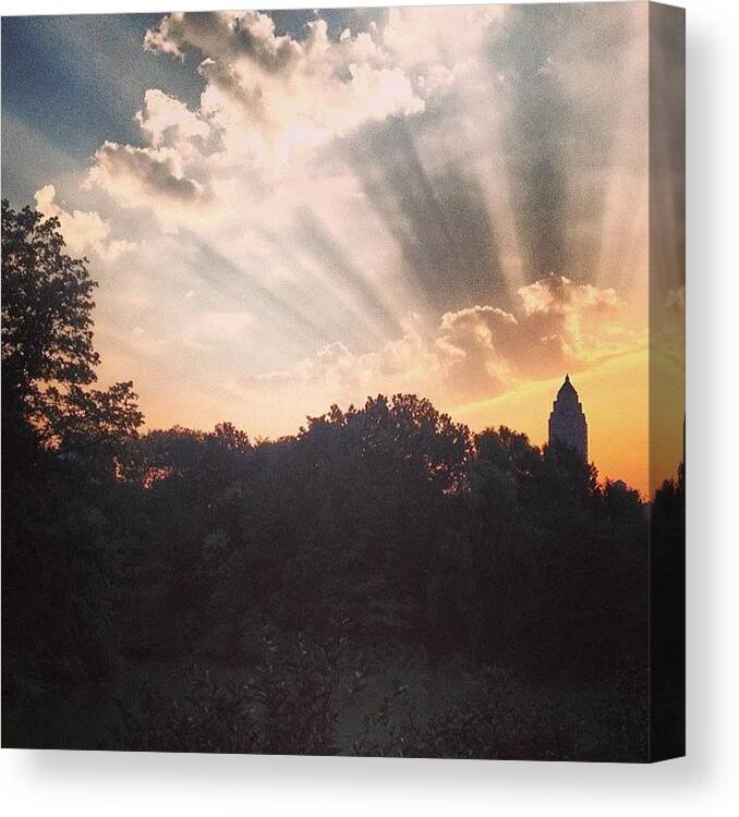  Canvas Print featuring the photograph Today's Sunrise by Randy Lemoine