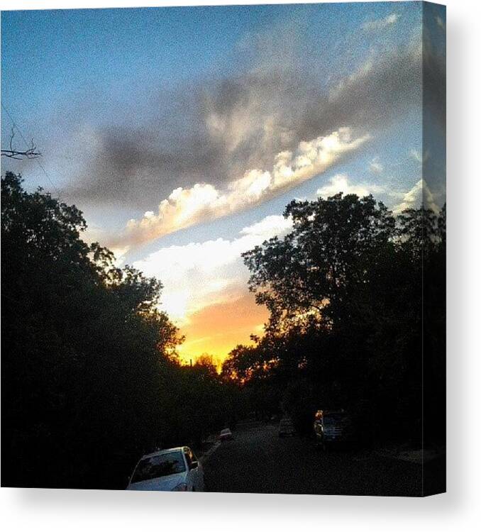 Beautiful Canvas Print featuring the photograph Today's Sunset #beautiful by Brandon Fisher