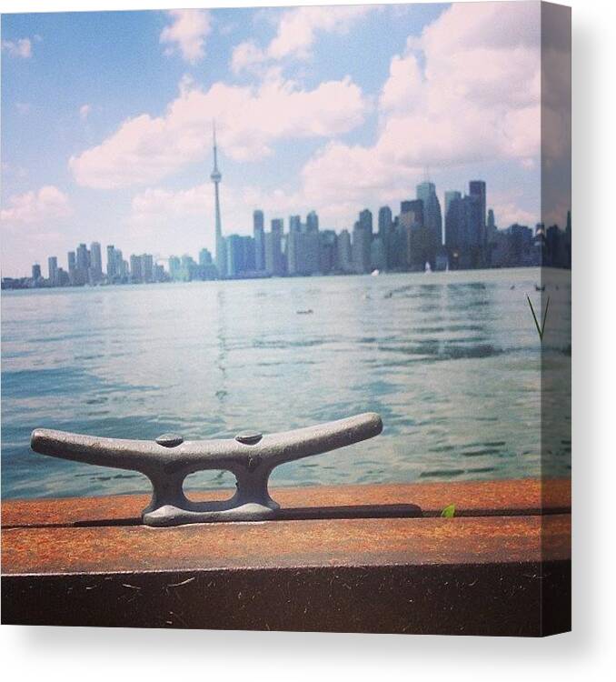 Toronto Canvas Print featuring the photograph Anchor Here by Ashley Irwin