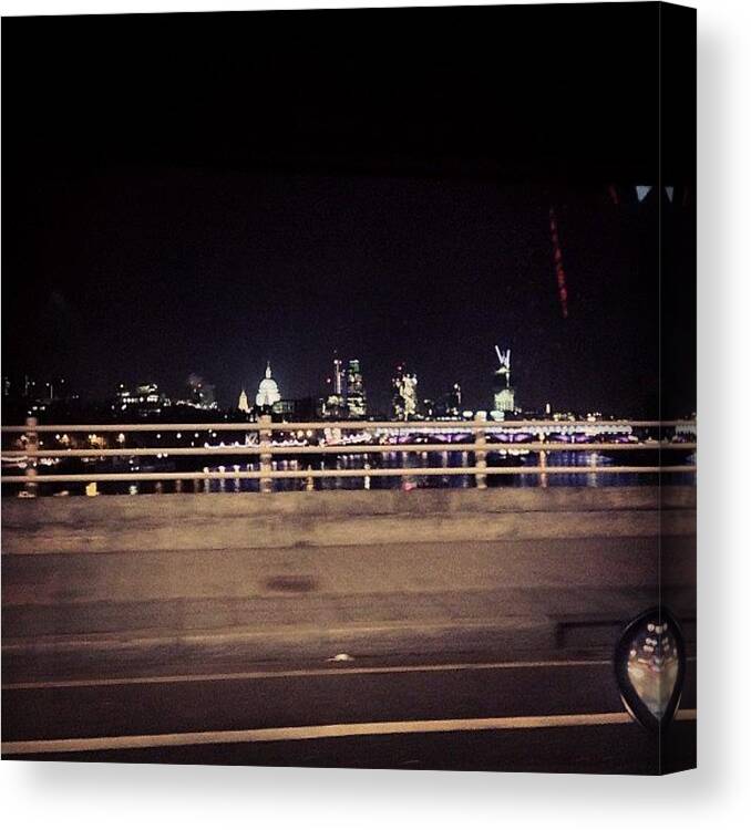 London Canvas Print featuring the photograph #traffic #london #skyline Isn't So Bad by Georgina Balcombe