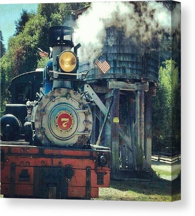Picoftheweek Canvas Print featuring the photograph #train #oldschool #oldskool #steam by Geoff Rogers