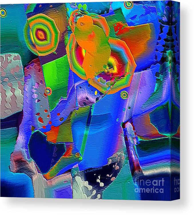 Abstract Canvas Print featuring the digital art Transformation by Dee Flouton