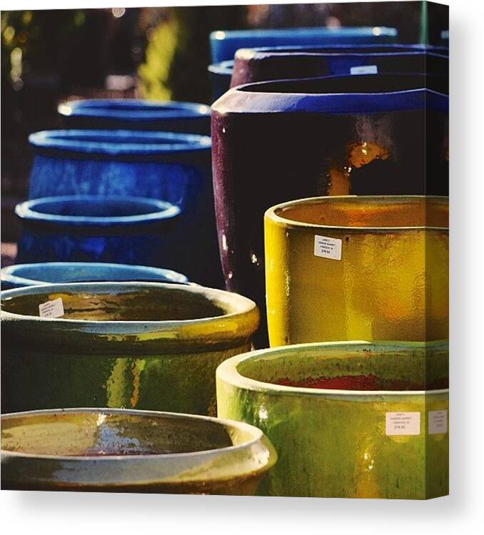 Ceramics Canvas Print featuring the photograph Treasure In Earthen Vessels by Penni D'Aulerio