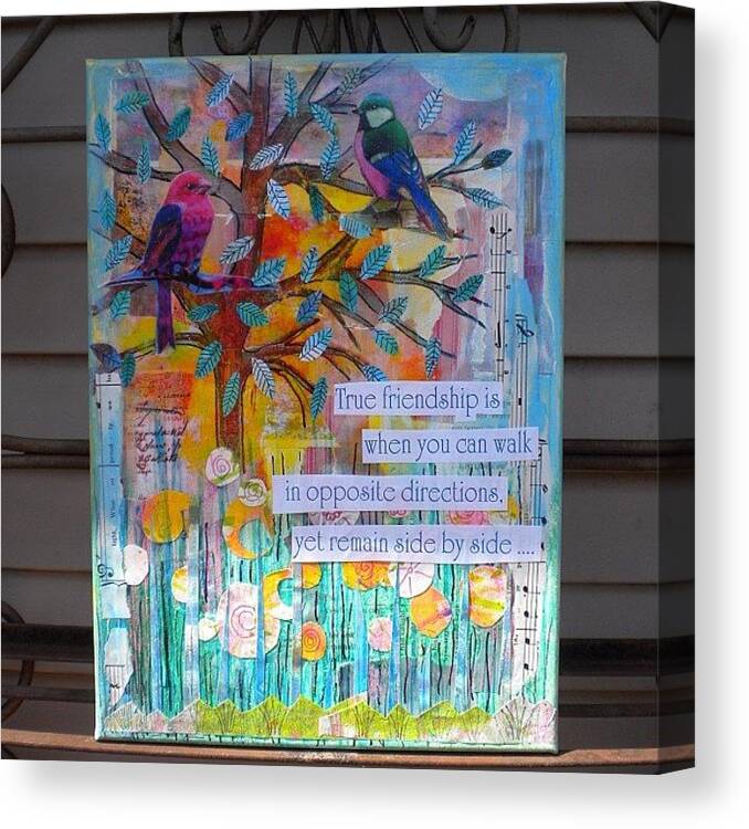 Collage Canvas Print featuring the photograph True Friendship .. #collage #mixedmedia by Robin Mead
