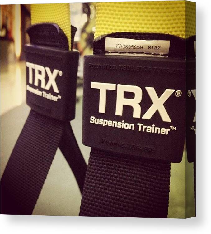 Workbitch Canvas Print featuring the photograph #trx Time After #jumpropes And by Marcus Chan