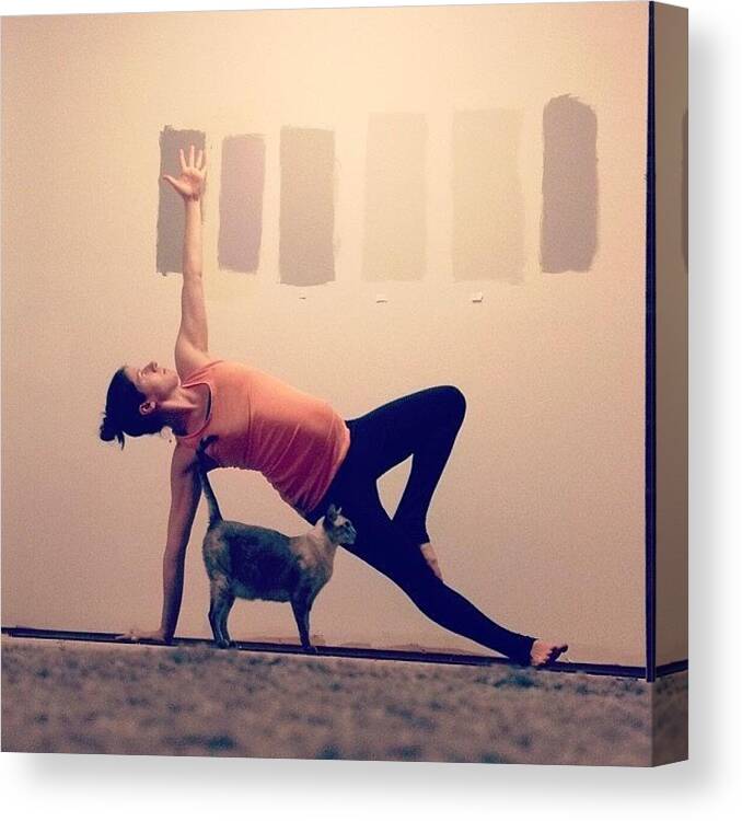 28weeks Canvas Print featuring the photograph Trying To Get Back Into Yoga by Claire Ehrlich